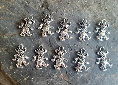 10 - Grateful Dead Charms Dancing Bear Charms Pewter Jewelry Charms • $6.99