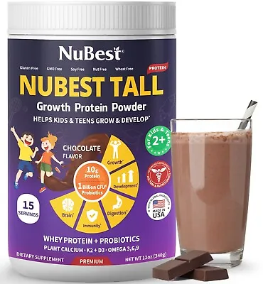 NuBest Tall Growth Protein Powder - Helps Kids & Teens Grow Develop (Chocolate) • $45.99