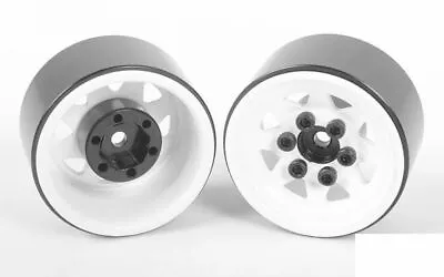 Stamped Steel 1.0  Stock Beadlock Wheels WHITE Z-W0111 RC4WD 18th Scale G2 • £34.49