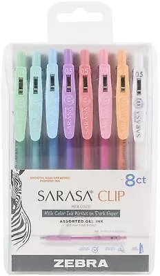 Zebra Pen Sarasa Clip Retractable Gel Pen Fine Point 0.5mm Milk Assorted • $7