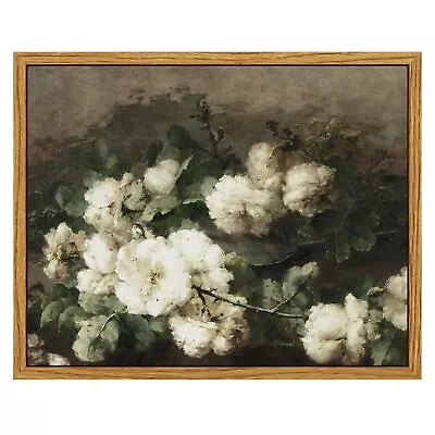 Framed Canvas Wall Art Vintage Flower Pictures Decor Aesthetic Samll Wall A... • $24.96