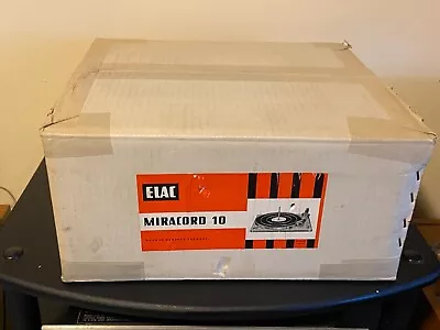 NOS NIB Elac Miracord 10 Turntable NEW IN BOX W/ STS 222 Cartridge/Stylus • $1100