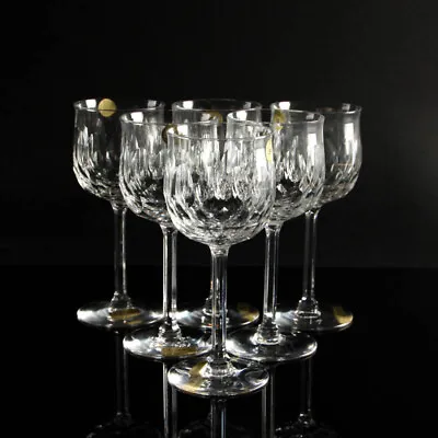 Kristall F Lead Glass White Wine Moser Set From 6 Mid Century Vintage • $130.02