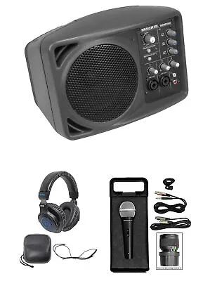 Mackie SRM150 Powered PA Monitor Speaker SRM-150+Headphones+Mic+Cable+Case • $329.95