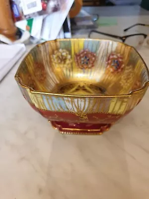 Rare Aynsley Chrysanthemum Butterfly Lustre Bowl Art Deco D393 • £149.99