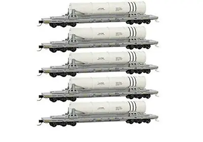 N Scale DODX Navy Flat Car 5-Pack With Ballistic Missles NEW MTL • $175