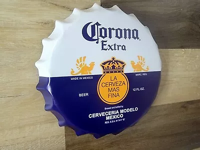 Large Corona Extra Beer Bottle Cap  Metal Sign Man Cave Bar Decor Sign • $18.90