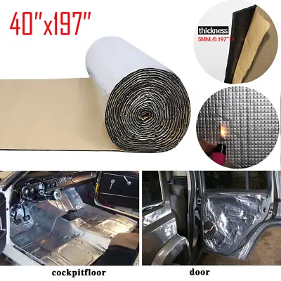 200 X 40  Thermal Sound Deadener Car Heat Shield Insulation Noise Reduce Mat • $55.99