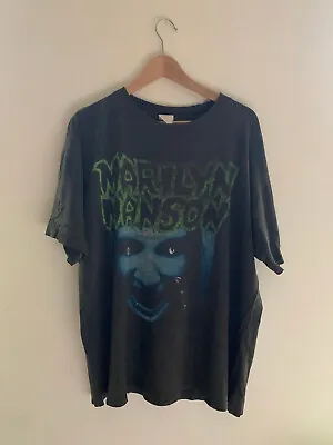 Vintage 90s Marilyn Manson T Shirt Winterland Size XL Distressed Rare  • $300