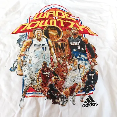 Adidas 2013 Finals Miami Heat Lebron Wade T-Shirt NBA Championship L 14/16 Youth • $25