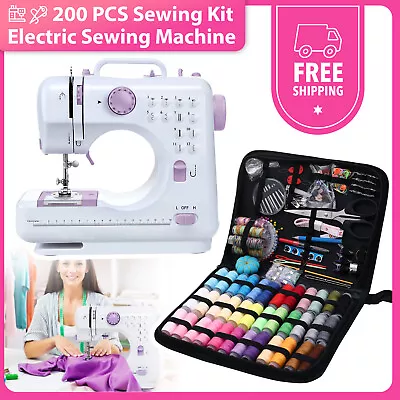 Mini Household Sewing Machine For Beginners Kids W/12 Stitches & 200x Sewing Kit • $39.99