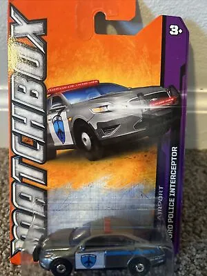 Matchbox 2012 Mbx Airport Ford Police Interceptor Car #6 Grey • $15