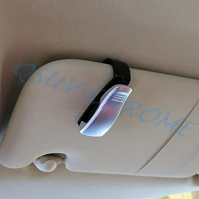 Silver Car Sun Glasses Spectacles Ticket Clip Holder Vehicle Accessories Trim • £6.18