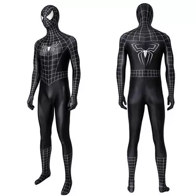 Black Venom Spiderman Cos Jumpsuit Cosplay Costume Zentai Suit Halloween Party • $26.99