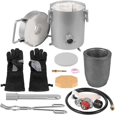 28LB/12.8KG Metal Melting Furnace Propane Kit Gold Silver Copper Smelter Casting • $269.96