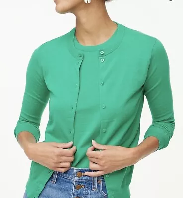 J. Crew Classic Cardigan Emerald Island Green Small NWT • $22