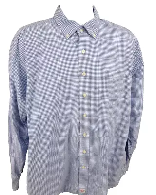 Vineyard Vines Performance Murray Shirt 2XL Blue Gingham Check Classic Fit • $21.50