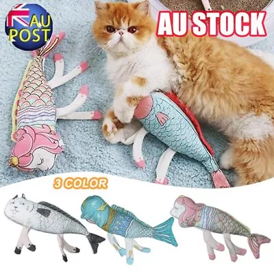 Pet Cat Play Fish Shape Mint Catnip Chewing Kids Gifts Scratch Toy AU STOCK YA • $13.10