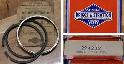 Vintage Briggs & Stratton OEM Piston Ring Set - Part No. 294232 - NOS • $12