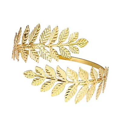 Ladies Women Gold Leaf Upper Arm Cuff Boho Bracelet Arm Cuff Bangle • £5.78