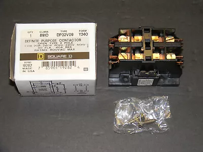 Square D 2 Pole 30a Definite Purpose Contactor 240v Coil DP32V09 • $29.99