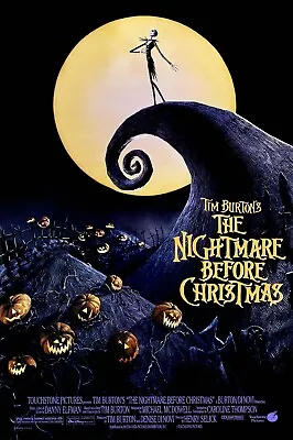 The Nightmare Before Christmas 1993 Poster Print Art A5 A4 A3 A2 A1 A0 • £13.99