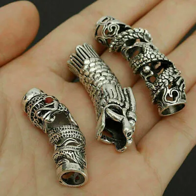 Viking Beard Bead Dreadlocks Cuff Hair Beads Jewellery Celtic Silver Tibetan • $8.45