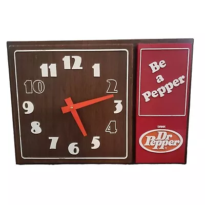 Vintage Dr Pepper Clock 10 2 4 Be A Pepper Deli Advertising • $199