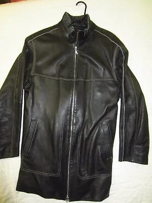 Men's - Vent Exclusive Brand-Black Leather Jacket - Full Zip - Size 48 • $24