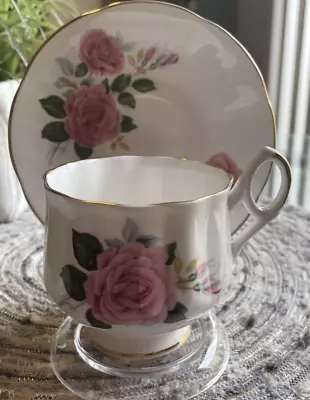 Vintage Tea Cup And Saucer Royal Dover Of England 1950s • $19