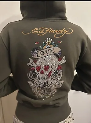 Rare Ed Hardy Zip Up With Sequins Women • £70