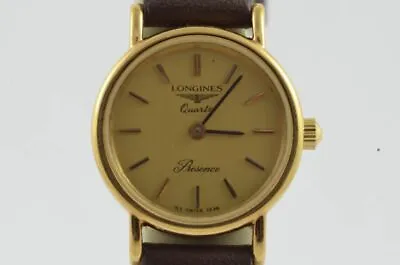 Longines Presence 24MM Quartz Steel Nice Condition Vintage Leather Band 2 L021 • £393.82