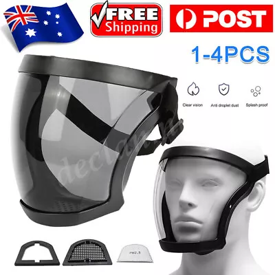 1-4x Full Face Shield Mask Clear Protective Film Shields Visor Safety Anti-Fog • $4.89