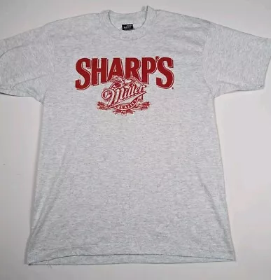 Sharp's Miller Beer Single Stitch Vintage T-Shirt Gray Brewania Men's Large  • $34.95