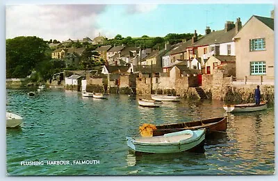 Postcard Falmouth Cornwall Flushing Harbour England Posted 1983 • £2.50