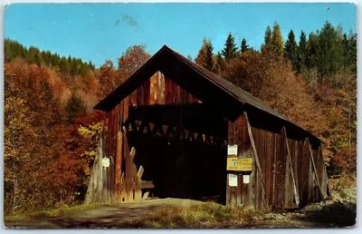 Postcard - Millbrook Bridge Ancient Covered Bridge - Hardenburgh New York • $8.39