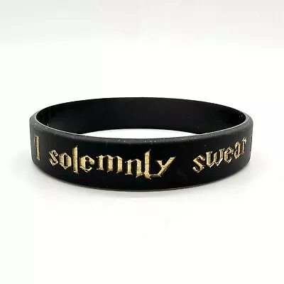 Harry Potter I Solemnly Swear Wristband Silicone Rubber Bracelet Marauder’s Map • $4.99