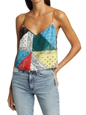 $29.99 • Buy Women's Staud Mimi Rainbow Bandana Patchwork Tank Top Size S NWTS