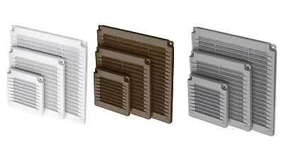 Air Vent Grille With Screw Covers / Plugs Flat Duct Ventilation Covers • £4.99