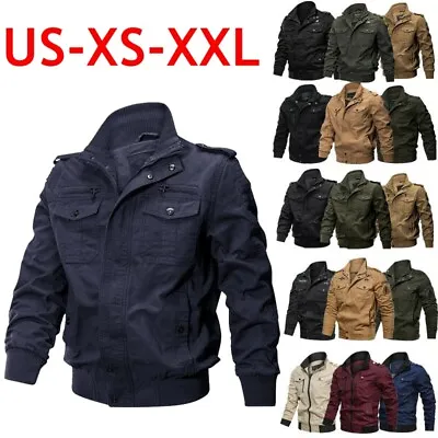 Tactical Men's Military Cargo Jacket Cotton Coat Army Winter Bomber Jacket Man • $25.98