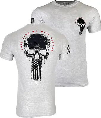 Howitzer Style Men's T-Shirt FLAG SKULL Military Grunt S-5XL • $23.99