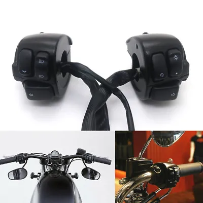 $39.98 • Buy Motorcycle Black 1  Handlebar Control Switch Housing Wiring Harness For Harley