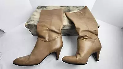 9 West N-Jobeth Knee High Leather Boots (795ND24) W/ Box - Women's US 7 Brown • $33.49