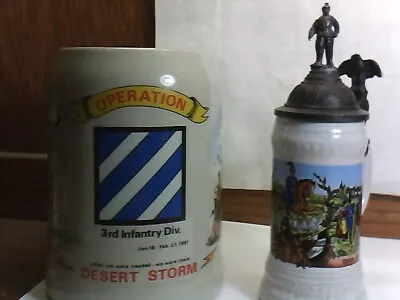 German Regimental Beer Stein Miniature  Military Reservist Stein • $29.95