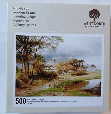Wentworth Old English Cottages Benjamin Leader 500 Piece Wooden Jigsaw Puzzle • £69.99
