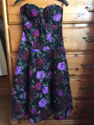 £7 • Buy Girls Ladies 💜💚🖤 Sugarbebe Party Proms Dress Size 8