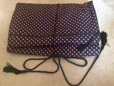 Vtg LUGGAGE Mary Kay Black Travel Roll Bag Makeup Jewelry Organizer Pink/BLACK • $13.50