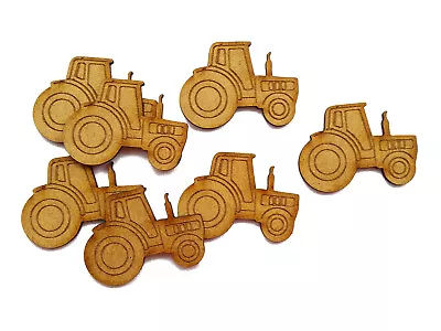 Wooden Mdf Shapes Tractor Vehicle Ornament Laser Cut Embellishment • £3.29