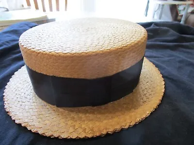 Collectable 1930s Best Quality Straw Boater Barber Shop Quartet Straw Hat • $35