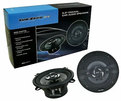 Sub Zero 220w 6.5  Coaxial 16.5cm 2 Way Car Door Shelf Speaker Speakers & Wiring • £22.95